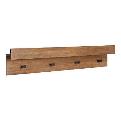 36" X 7.5" X 4.5" Levie Wood Wall Shelf Ledge With Knobs - Kate & Laurel All Things Decor 9 36" X 7.5" X 4.5" Levie Wood Wall Shelf Ledge With Knobs - Kate & Laurel All Things Decor - Image 7