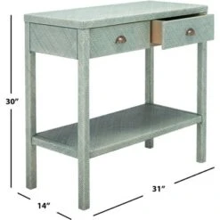 Asa 2 Drawer 1 Shelf Console Table - Turquoise/Antique Gold - Safavieh -Furniture Specialty Store GUEST 69493edf 8fd5 416d be6a d88fe81d922e
