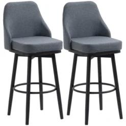 HOMCOM Extra Tall Bar Stools Set Of 2, Modern 360° Swivel Barstools, Dining Room Chairs With Steel Legs And Footrest -Furniture Specialty Store GUEST 69c8f0ee 039b 4804 923c d5602b011211