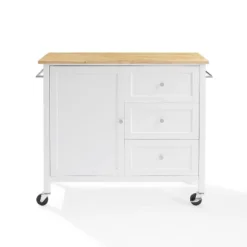 Soren Wood Top Kitchen Island/Cart Natural/White - Crosley -Furniture Specialty Store GUEST 69e45705 790f 4d38 b6ae d59b5e3d8b72