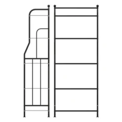 GHQME BIN301 5 Tier Freestanding Metal Space Saving Tower Rack Storage Shelf For Living Room, Bathroom, Kitchen, And Home Office, Matte Black 9 GHQME BIN301 5 Tier Freestanding Metal Space Saving Tower Rack Storage Shelf For Living Room, Bathroom, Kitchen, And Home Office, Matte Black -Furniture Specialty Store GUEST 6a2b02c8 3424 448b b657 fbdba4351adf