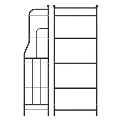 GHQME BIN301 5 Tier Freestanding Metal Space Saving Tower Rack Storage Shelf For Living Room, Bathroom, Kitchen, And Home Office, Matte Black 6 GHQME BIN301 5 Tier Freestanding Metal Space Saving Tower Rack Storage Shelf For Living Room, Bathroom, Kitchen, And Home Office, Matte Black - Image 4
