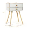 Costway 2PCS Mid Century Modern 2 Drawers Nightstand In White Sofa Side Table End Table -Furniture Specialty Store GUEST 6aacc377 5fde 4777 ab5e 200d8ead23c9