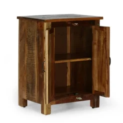 Greenler Boho Handcrafted 2 Door Wood Sideboard Natural/Multi Colored - Christopher Knight Home -Furniture Specialty Store GUEST 6ab55d2e 49d6 4f09 9b58 d069e86f2705