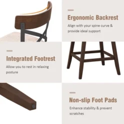 Costway Set Of 4 Wooden Swivel Bar Stools Upholstered Counter Height Dining Chairs 17 Costway Set Of 4 Wooden Swivel Bar Stools Upholstered Counter Height Dining Chairs -Furniture Specialty Store GUEST 6abad27e 83a6 4308 9598 904ebf53d540