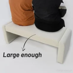 Kaia 47" Faux Shearling Look Waterfall Upholstered Bench-The Pop Maison