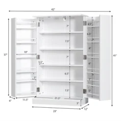 Costway 41'' Farmhouse Kitchen Pantry Storage Cabinet W/Doors Adjustable Shelves -Furniture Specialty Store GUEST 6ad9493c 0e45 44ae 84f1 9276d142bef7