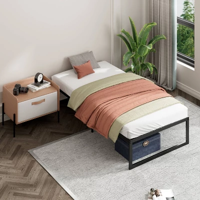 Abel 14" Metal Platform Bed Frame Black - Zinus 7 Abel 14" Metal Platform Bed Frame Black - Zinus - Image 5