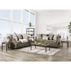 Quavo Upholstered Loveseat Gray - Furniture Of America -Furniture Specialty Store GUEST 6b2d30fc d3e8 4a60 bcb4 0edf120d176d