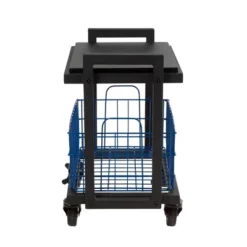 Cart System With Wheels 2 Tier Black - Atlantic -Furniture Specialty Store GUEST 6b5b7dd0 31c6 479f a236 c5760405f665