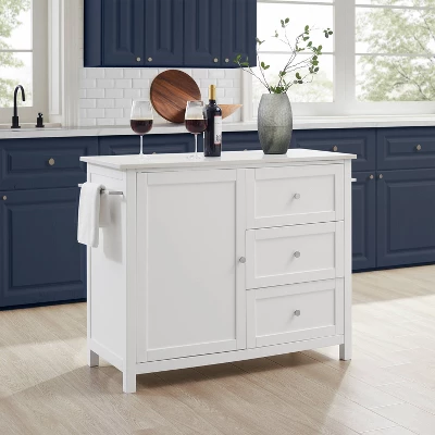 Soren Stone Top Kitchen Island/Cart White - Crosley 16 Soren Stone Top Kitchen Island/Cart White - Crosley - Image 14