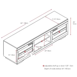 Granville Wood Veneer Mocha TV Stand For TVs Up To 80" Espresso - Sonax -Furniture Specialty Store GUEST 6b96a861 a7a9 432f 827b 0f24094f3188