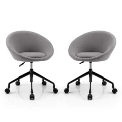 Tangkula Set Of 2 Swivel Home Office Chair Adjustable Accent Chair W/ Flexible Casters -Furniture Specialty Store GUEST 6c0bad29 0dc3 459c 9e02 9965224a9222