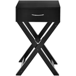 Costway 2PCS Nightstand X-Shape Drawer Accent Side End Table Modern Home Furniture Black -Furniture Specialty Store GUEST 6d1fb847 3ecd 4c1c b65f 72cc21cf8600