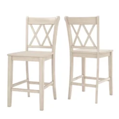 2pk 24" South Hill Double X Back Counter Height Barstools - Inspire Q -Furniture Specialty Store GUEST 6d9b53d9 a857 4fae a81e b15441a4b920