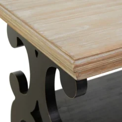 Farmhouse Wood Swirl Console Table Black - Olivia & May -Furniture Specialty Store GUEST 6e9a99f3 f4c0 4651 bbc5 57bd17271e2f