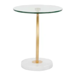 C End Contemporary Table White/Gold - LumiSource -Furniture Specialty Store GUEST 6f6e98be 82bd 4be2 8f5b 0f4f0b2ad721