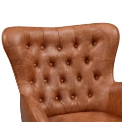 Yaheetech Vintage Accent Armchair With High Back Faux Leather For Living Room -Furniture Specialty Store GUEST 6f715f3f 4ade 432f b2f4 f425aa224f97