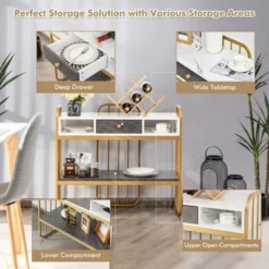 Costway Console Table With Drawer Storage Shelf Wide Tabletop Modern For Entryway -Furniture Specialty Store GUEST 70b3a3aa 940e 4c6e 9e4f 013f9c9c5ff1