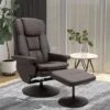HOMCOM Recliner And Ottoman With Wrapped Base, Swivel PU Leather Reclining Chair With Footrest For Living Room, Bedroom And Office -Furniture Specialty Store GUEST 714647b3 f5b6 4ad7 bd4c bca5b7ab2119