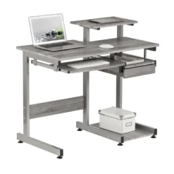 Complete Computer Workstation Desk Gray - Techni Mobili -Furniture Specialty Store GUEST 71d9c96e 95f6 4085 95a5 df69fdeea979