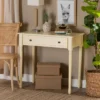 Mahler Wood 1 Drawer Console Table White - Baxton Studio -Furniture Specialty Store GUEST 721f154e 89b9 4153 be58 a1cdf371a20a