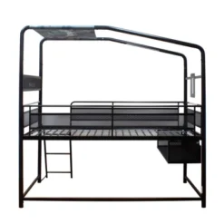 Twin Contra Customizable Mid-Sleeper Gaming Bed With TV Mount For TVs Up To 32" Black - X Rocker -Furniture Specialty Store GUEST 72b22bed 0b5b 48c4 a3a5 a9bf9eb5ba96