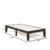 Costway Twin Size 14'' Wooden Bed Frame Mattress Platform Wood Slats Support EspressoNatural