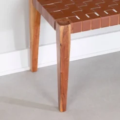 Balka Woven Leather Bench Brown - South Shore -Furniture Specialty Store GUEST 7439845e bfee 4c79 8a4f a6a62fe1dc5e