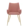 Avery Fabric/Metal Dining Room Chair Pink - Armen Living