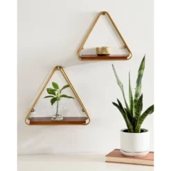 2pc Tilde Triangle Accent Shelf Set - Kate & Laurel All Things Decor -Furniture Specialty Store GUEST 748096a9 aa54 49e8 9bef d8d90c1d0351