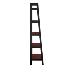 59.84" Calum 5 Shelf Bookshelf Black Cherry - Linon -Furniture Specialty Store GUEST 750bc533 f386 4754 8522 117dcb015f1f