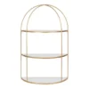 21" X 32" Freade Tiered Decorative Wall Shelf White/Gold - Kate & Laurel All Things Decor -Furniture Specialty Store GUEST 752ca9b4 2c65 44c4 9558 b3fcd3227e7c