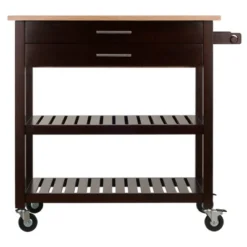 Langdon Kitchen Cart Cappuccino - Winsome -Furniture Specialty Store GUEST 756badda 8de8 40cd a8d0 37f7df3b5572