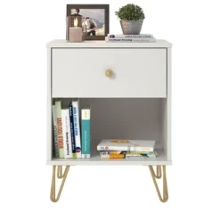 Finley Nightstand White - Novogratz -Furniture Specialty Store GUEST 75879409 b5ec 46b2 91e9 0a3d4fd1f6d7