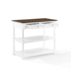 Caitlyn Wood Top Kitchen Island White/Dark Brown - Crosley -Furniture Specialty Store GUEST 75f0d7e2 cc29 41bb 970b eb638268155b
