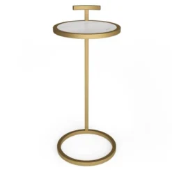 Kaplan C Side Table White/Gold - WyndenHall -Furniture Specialty Store GUEST 768b6479 2281 4ce8 88a5 3990c060d93c