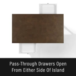 Caitlyn Wood Top Kitchen Island White/Dark Brown - Crosley -Furniture Specialty Store GUEST 7695361d bb9e 4cb1 b12c 1ff2ca4e79f3