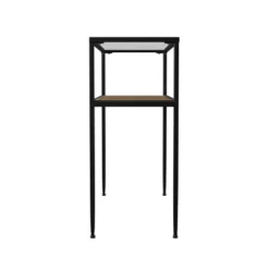 Dorhice Glass Top Console Table Black/Natural - Aiden Lane -Furniture Specialty Store GUEST 76963acf 5273 4397 a81f d148d40214ae