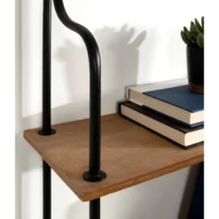 20" X 32" Walters Wood/Metal 3 Tier Shelving Brown - Kate & Laurel All Things Decor -Furniture Specialty Store GUEST 76dc0b59 eb92 4d54 b5ba 68438d09633c