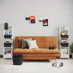 13" Kids' 4-Tier Ladder Shelf With Toy Organizer White - RiverRidge Home -Furniture Specialty Store GUEST 76f2dcc5 ed50 447e 9b18 0aac38b6083b