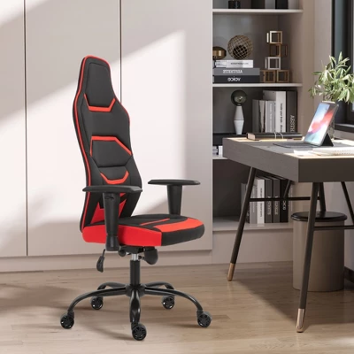 Vinsetto High Back Racing Style Gaming Office Chair Home Computer Task Chair With Armrest, Seat On Wheels, Tilt 4 Vinsetto High Back Racing Style Gaming Office Chair Home Computer Task Chair With Armrest, Seat On Wheels, Tilt - Image 2