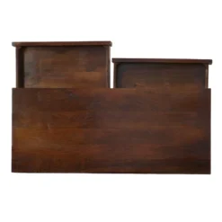 Wooden Writing Desk With Two Drawers And Tape Legs Brown - The Urban Port -Furniture Specialty Store GUEST 781d4670 8956 432c b841 5cf2ec2a6187
