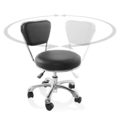 Saloniture Rolling Hydraulic Salon Stool With Backrest - Adjustable Swivel Chair For Spa Or Medical Office -Furniture Specialty Store GUEST 7831a8c1 0ce7 4644 9eae c75c1b2b4589