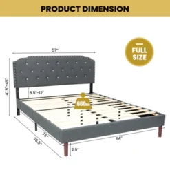 Costway Upholstered Bed Frame Adjustable Diamond Button Headboard Easy Assembly -Furniture Specialty Store GUEST 786ccf02 ddf6 44df 86ab c368ae08feae