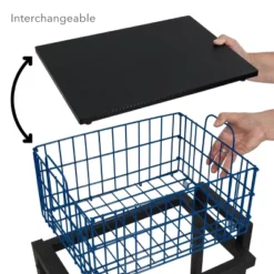 Cart System With Wheels 2 Tier Black - Atlantic -Furniture Specialty Store GUEST 79026dc0 3cca 4648 a093 b30637f7bb16