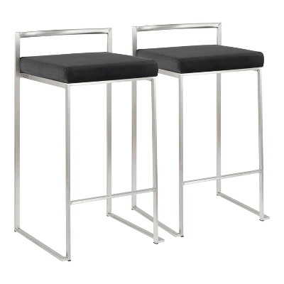 Set Of 2 Fuji Contemporary Stackable Barstools - LumiSource 12 Set Of 2 Fuji Contemporary Stackable Barstools - LumiSource - Image 10