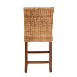 Racquel Natural Rattan And Mahogany Wood Counter Height Barstool Walnut Brown - Bali & Pari -Furniture Specialty Store GUEST 7a977398 6507 43e7 a65d 05338e3f6f49