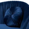 Nevena Velvet Sofa Blue - Baxton Studio