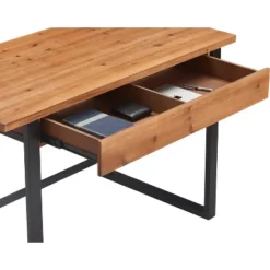 Leighton Writing Desk Wood And Black Metal - Serta -Furniture Specialty Store GUEST 7b135aa3 1b8b 456e 82f8 0ce51d0c6419